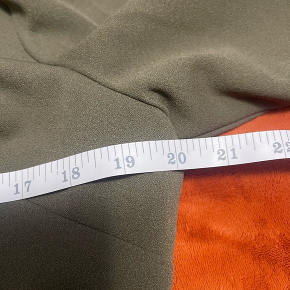 Olive Green Calvin Klein Dress Size 14 - Picture 9 of 10